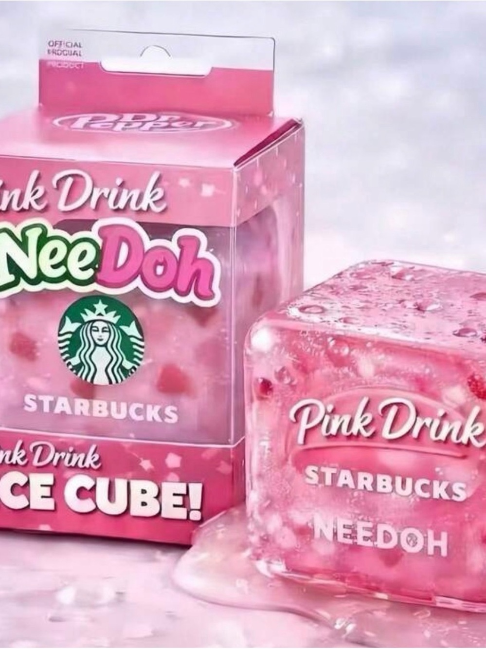 βΌοΈβΌοΈ SOLD βΌοΈβΌοΈStarbucks Pink Drink NeeNoh Cube - Vibrant Pink
